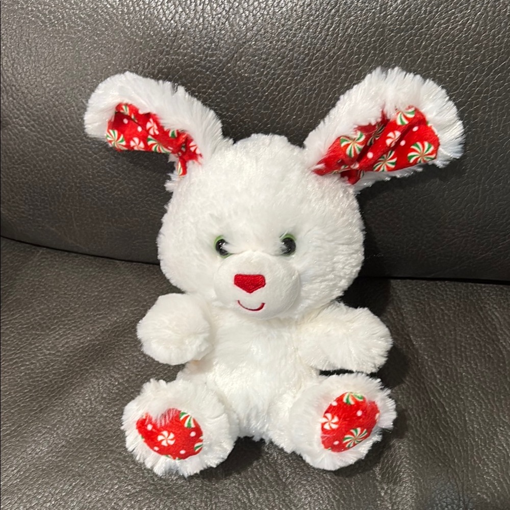 Build a bear littles white plush peppermint rabbit